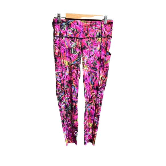 Lululemon Fast Free High-Rise Tight 25" Nulux Hyper Flow Pink Leggings Size 10 - Picture 1 of 4